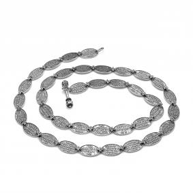 Цепь плетение Фантазийное из черненого серебра Иордань Б-Ц-019 Псалом 90 Б-Ц-019  Псалом 90 фото